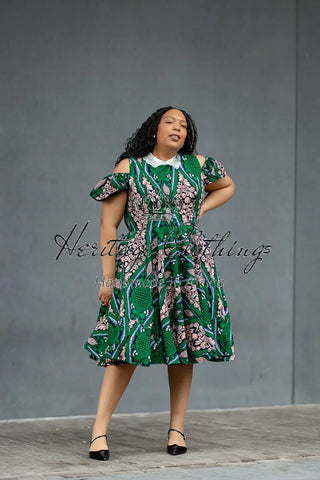 RUBY GREEN LACE COLLAR DRESS Women’s Dress