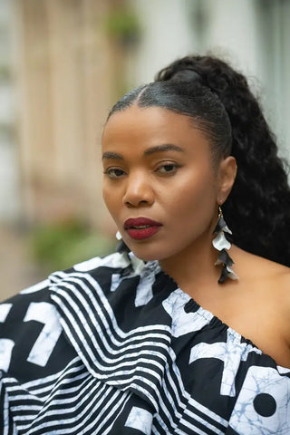 SABRINA BLACK AND WHITE EARRINGS Earrings