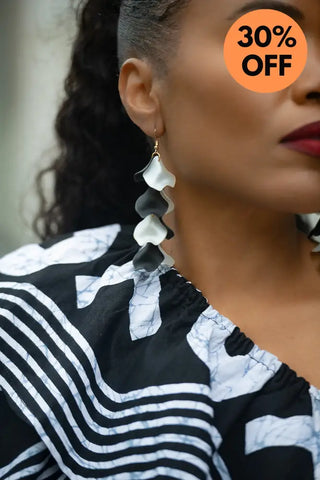 SABRINA BLACK AND WHITE EARRINGS Earrings