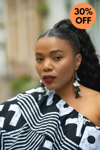 SABRINA BLACK AND WHITE EARRINGS Earrings