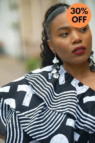 SABRINA BLACK AND WHITE EARRINGS Earrings