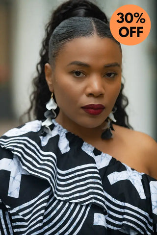 SABRINA BLACK AND WHITE EARRINGS Earrings