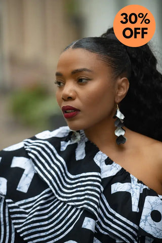 SABRINA BLACK AND WHITE EARRINGS Earrings