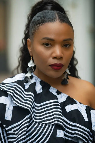 SABRINA BLACK AND WHITE EARRINGS Earrings