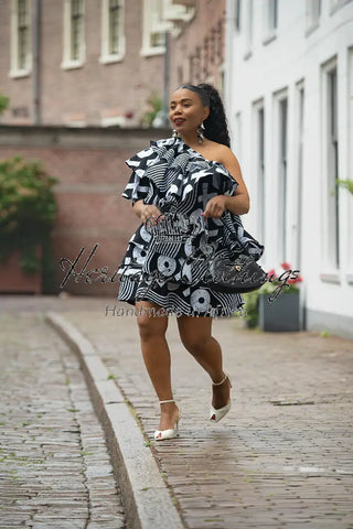 SABRINA BLACK AND WHITE LAYERED SET Outfit Sets