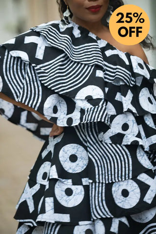 SABRINA BLACK AND WHITE LAYERED SET Outfit Sets