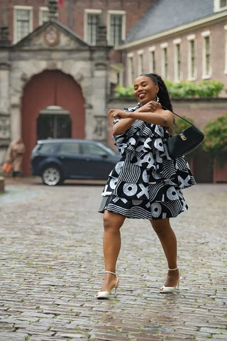 SABRINA BLACK AND WHITE LAYERED SET Outfit Sets