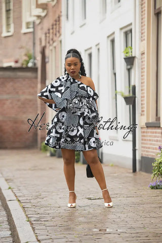 SABRINA BLACK AND WHITE LAYERED SET Outfit Sets