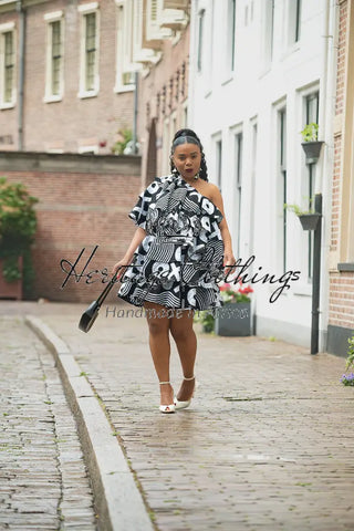 SABRINA BLACK AND WHITE LAYERED SET Outfit Sets