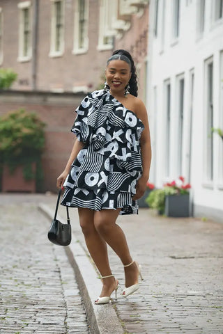 SABRINA BLACK AND WHITE LAYERED SET Outfit Sets