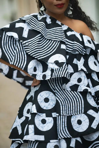 SABRINA BLACK AND WHITE LAYERED SET Outfit Sets