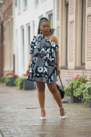 SABRINA BLACK AND WHITE LAYERED SET Outfit Sets