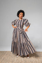 Sade Midaxi Brown Dress Clothing