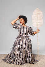 Sade Midaxi Brown Dress Clothing