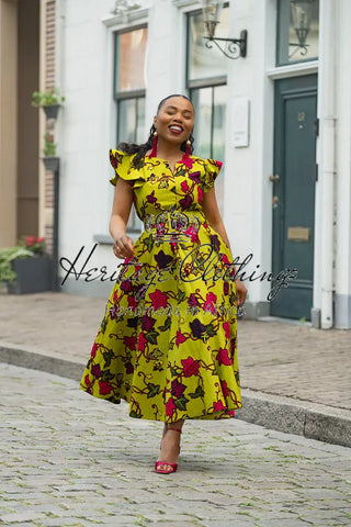 SELELNA FLORAL MIDI DRESS Women’s Dress