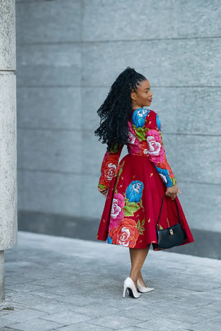 SHANI FLORAL MIDI DRESS Dresses