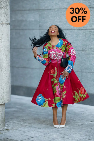 SHANI FLORAL MIDI DRESS Dresses