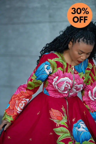 SHANI FLORAL MIDI DRESS Dresses