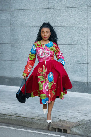 SHANI FLORAL MIDI DRESS Dresses