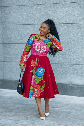 SHANI FLORAL MIDI DRESS Dresses