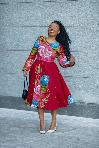 SHANI FLORAL MIDI DRESS Dresses