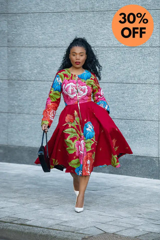 SHANI FLORAL MIDI DRESS Dresses