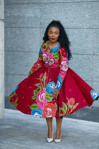 SHANI FLORAL MIDI DRESS Dresses