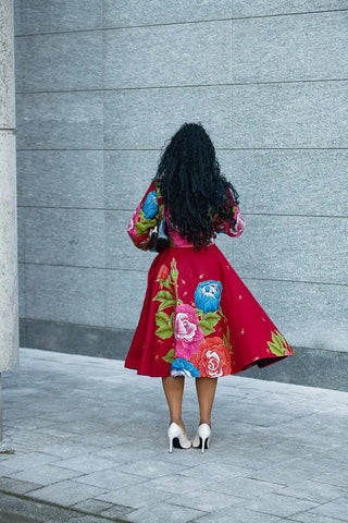 SHANI FLORAL MIDI DRESS Dresses