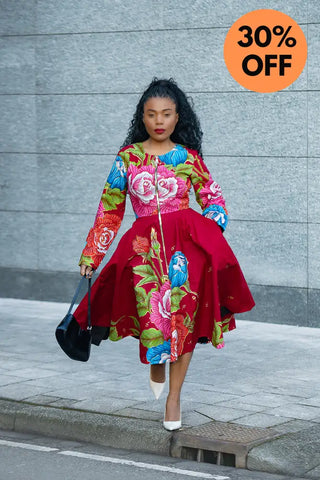 SHANI FLORAL MIDI DRESS Dresses