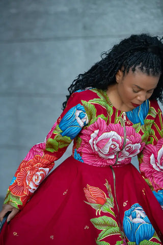 SHANI FLORAL MIDI DRESS Dresses