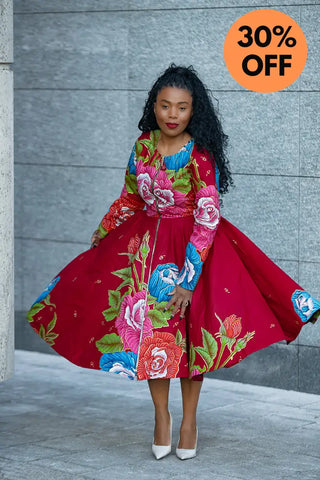 SHANI FLORAL MIDI DRESS Dresses