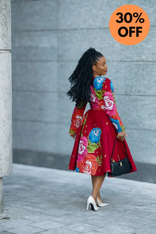 SHANI FLORAL MIDI DRESS Dresses