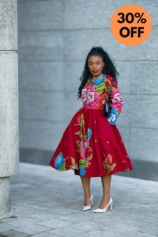 SHANI FLORAL MIDI DRESS Dresses