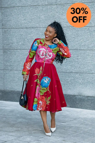 SHANI FLORAL MIDI DRESS Dresses