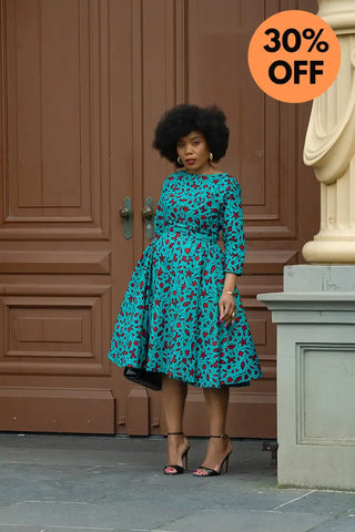 Sophie Red And Blue Dress Dresses