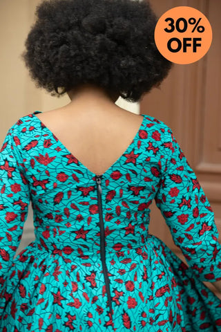 Sophie Red And Blue Dress Dresses