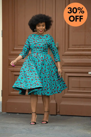 Sophie Red And Blue Dress Dresses