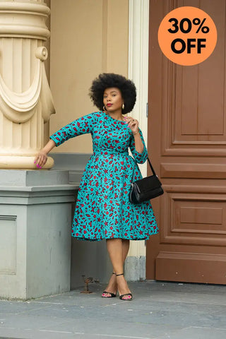 Sophie Red And Blue Dress Dresses