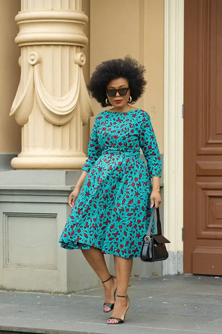 Sophie Red And Blue Dress Dresses