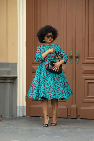 Sophie Red And Blue Dress Dresses