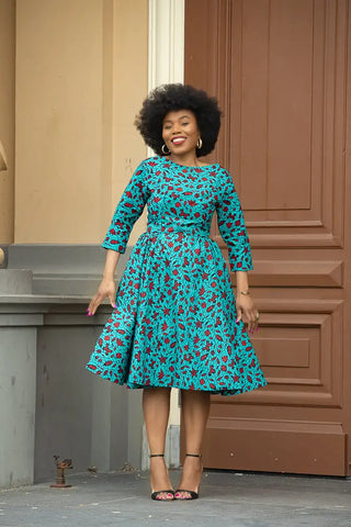 Sophie Red And Blue Dress Dresses