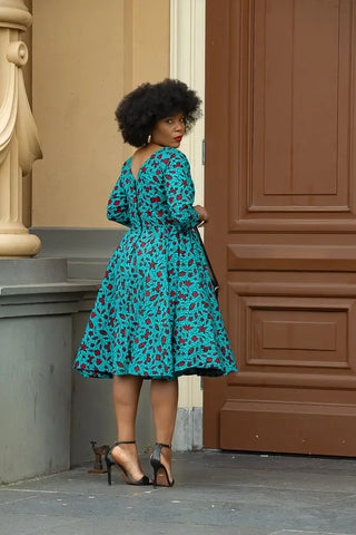 Sophie Red And Blue Dress Dresses