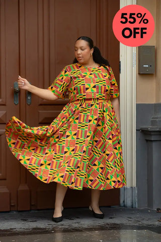 Teju Kente Skirt Set Clothing