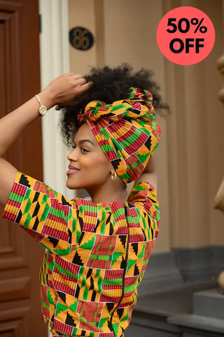 Teju Kente Skirt Set Clothing