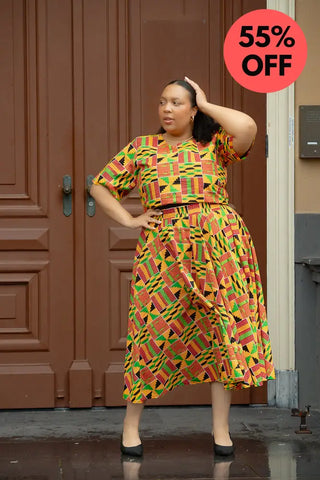 Teju Kente Skirt Set Clothing