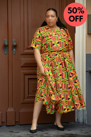 Teju Kente Skirt Set Clothing