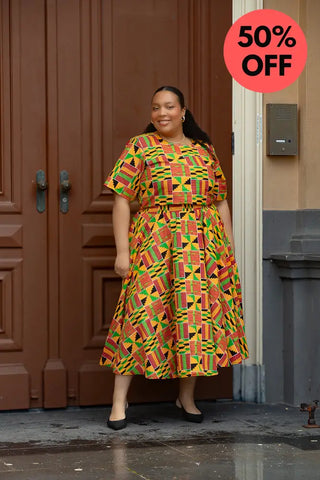 Teju Kente Skirt Set Clothing