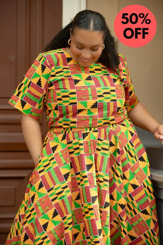 Teju Kente Skirt Set Clothing