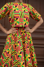 Teju Kente Skirt Set Clothing