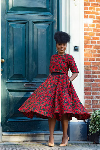 Pre-Order Teju Red 2 Piece Set Outfit Sets